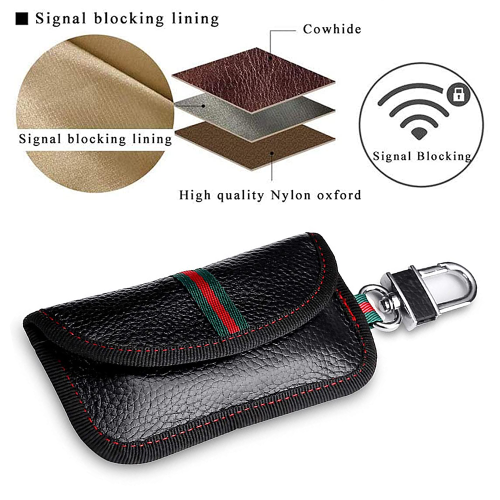 Conjunto de Bolsa Faraday para Proteção de Chaves de Carro, Design Elegante e Bloqueio de EMF 2