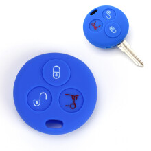 Capa protetora para chave do Smart Fortwo de 3 botões, capa de silicone para chave com tecnologia de sinal forte e proteção completa, capa para