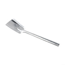 Iron Charcoal Shovel Cleaning Tool For Fireplace BBQ Ash Removal 410mm Handle One Piece Molding Waterproof Silver Finish