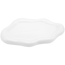 Plaque en céramique minimaliste pour l’arrangement de-Blanc