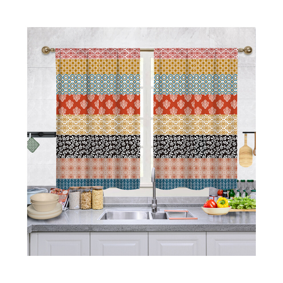 Privacy And Light Reduction Curtains For Kitchen Window, Thermal Insulated Sheer Borderless Digital Print Quality Fabric Drapes, Light Filtering Curta 9466005418713