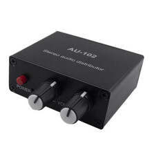 Audio Distributor 1Piece, Stereo Audio Mixer, MultiChannel Splitter For Power Amplifier, Active Audio