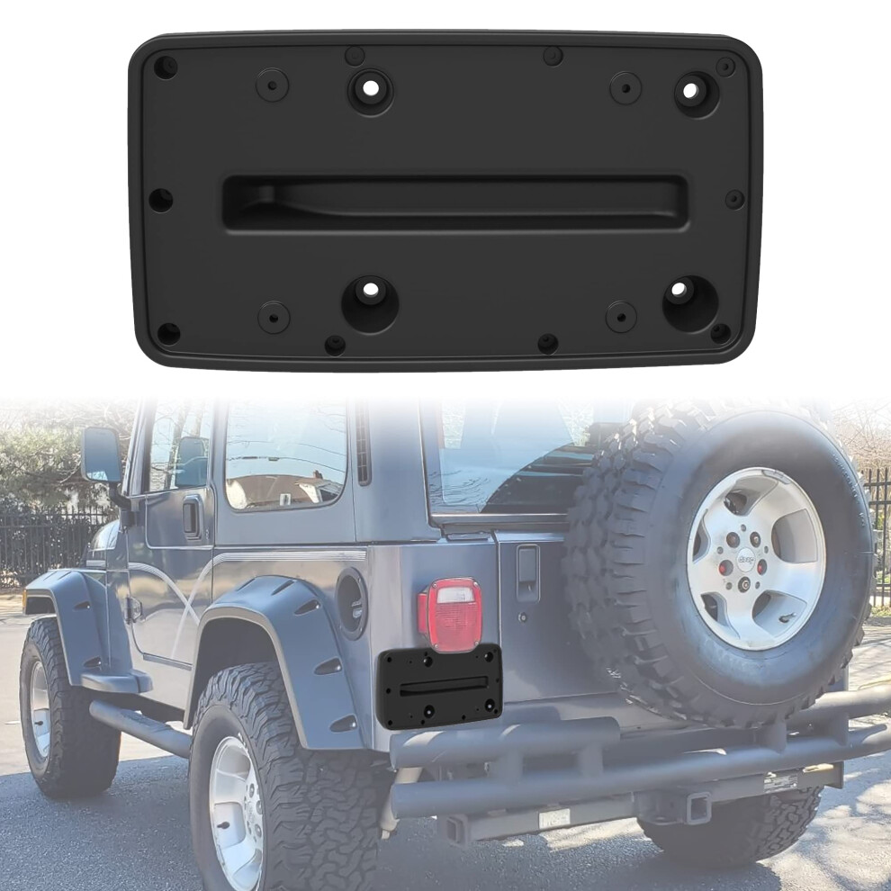 License Plate Bracket Rear Holder For Jeep Wrangler Tj 19972006 Oem Replacement #55174994 9426802818161