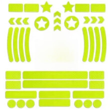 Reflective Stickers 42Pack Outdoor Waterproof Warning, NightVisible Fluorescent Green Reflectors