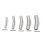 Premium doe-het-zelf-armbandsluiting van metaal-Staalkleur 6mm 4