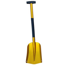 Aluminum Snow Shovel with Adjustable Telescoping Handle, Lightweight Foldable for Car Gold