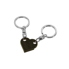 Ensemble de porte-clés en forme de cœur pour couples, ensemble assorti, cadeau romantique idéal, fermeture à pression, séparable et facile à