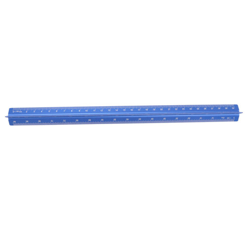 Architectural Scale Ruler Multi Color Aluminum Alloy-Blue 30cm