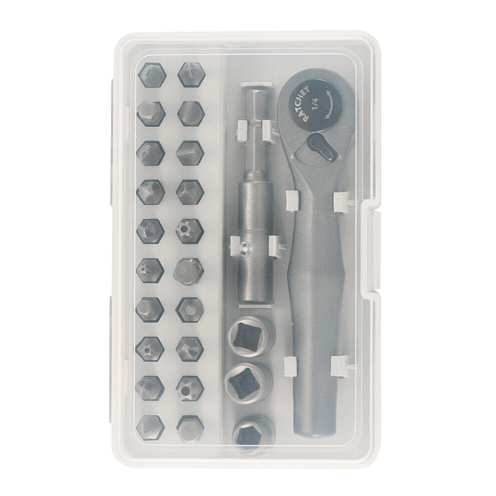 25 In 1 Portable Ratchet Wrench Socket Screwdriver Bit Driver 7704000509671