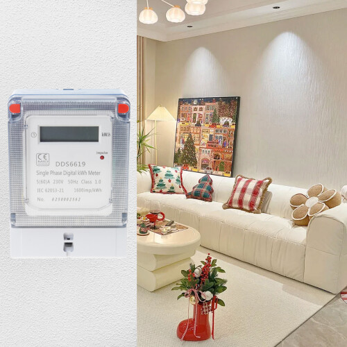 Wall Mount Digital kWh Meter Electric Meter For Efficient Home 1