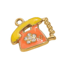 Pendentif coloré en forme de crème-Téléphone orange
