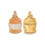 Pendentif en émail lisse en forme de crème-Glace à l'orange 6