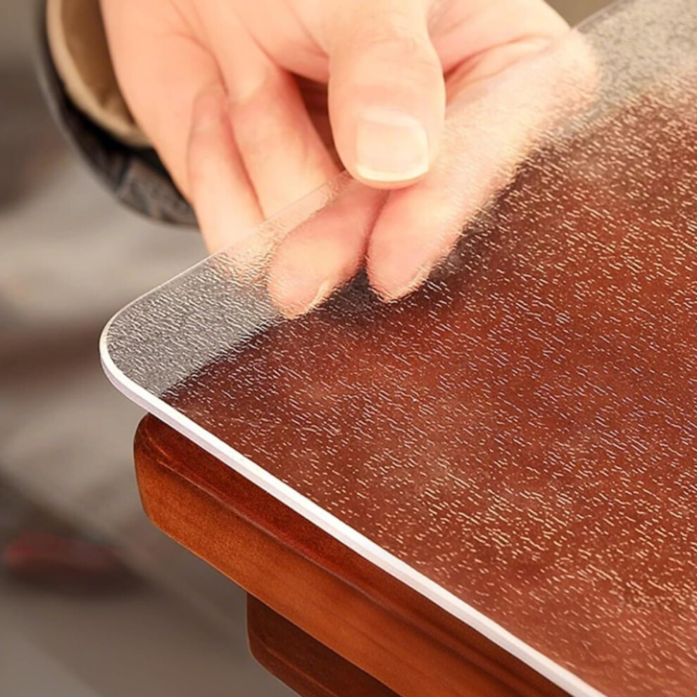 Clear Table Protector 2Mm Thick Frosted Pvc Desk Mat Waterproof Nonslip Heat Resistant 34X52in 9119770707925