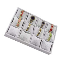 Organisateurs de montres en flanelle Ă 12-Velours fleur de glace