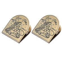 2Pcs Retro Metall Hinweis Papier Clip Dekorative Scrapbooking-B