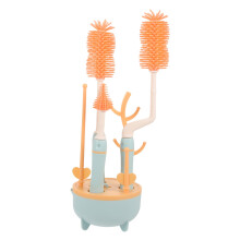 Bottle Cleaning Brush Kit with Stand, Long Handle for Deep Cleaning Baby Bottles, Pacifiers and Cups
