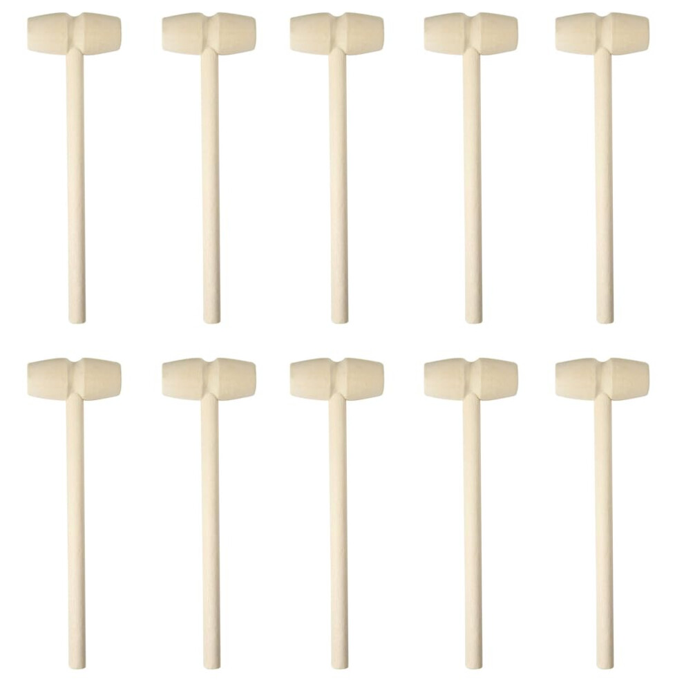 Wooden Mallet Hammer Set of 10, Mini Solid Wood Mallets for Leathercraft, Chocolate Breaking, Woodworking Tools-image-OPC-PNR6YQ5-NEW