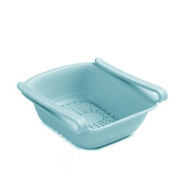 Refrigerator Drawers Organizer, Blue PP Storage Rack with Hollowed Bottom for Kitchen and Restaurant Use