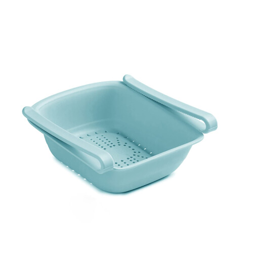 Refrigerator Drawers Organizer, Blue PP Storage Rack with Hollowed Bottom for Kitchen and Restaurant Use