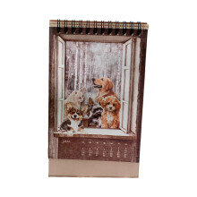 Retro-Papier-Kalendertafel mit Memo-Clip,-2