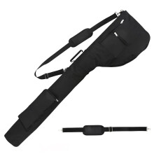 Foldable Golf Club Travel Bag Lightweight Waterproof Carrier For 810 Clubs Black With Zipper, Strap And Pocket Unisex