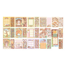 Miniatur-Szene PET-Stickerbuch, dekorativer-Gelb