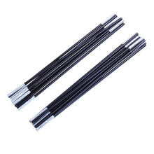 Fiberglass Tent Pole Kit 2Piece Black Sections Replacement Support Bars For Double Tents Outdoor Hiking Accessories