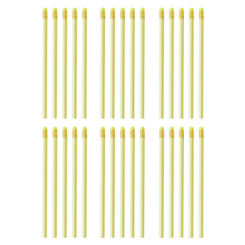 30 Pcs Drawing Pencils with Eraser Triangle Pencils-Yellow