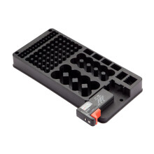 Battery Storage Solution For Different Battery Types, Portable Battery Case With Tester, Travel And Home Use, Black
