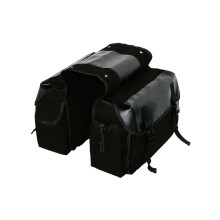 Waterproof Motorcycle Saddlebags and Bicycle Pannier Bags with Large Capacity for Rear Rack Black