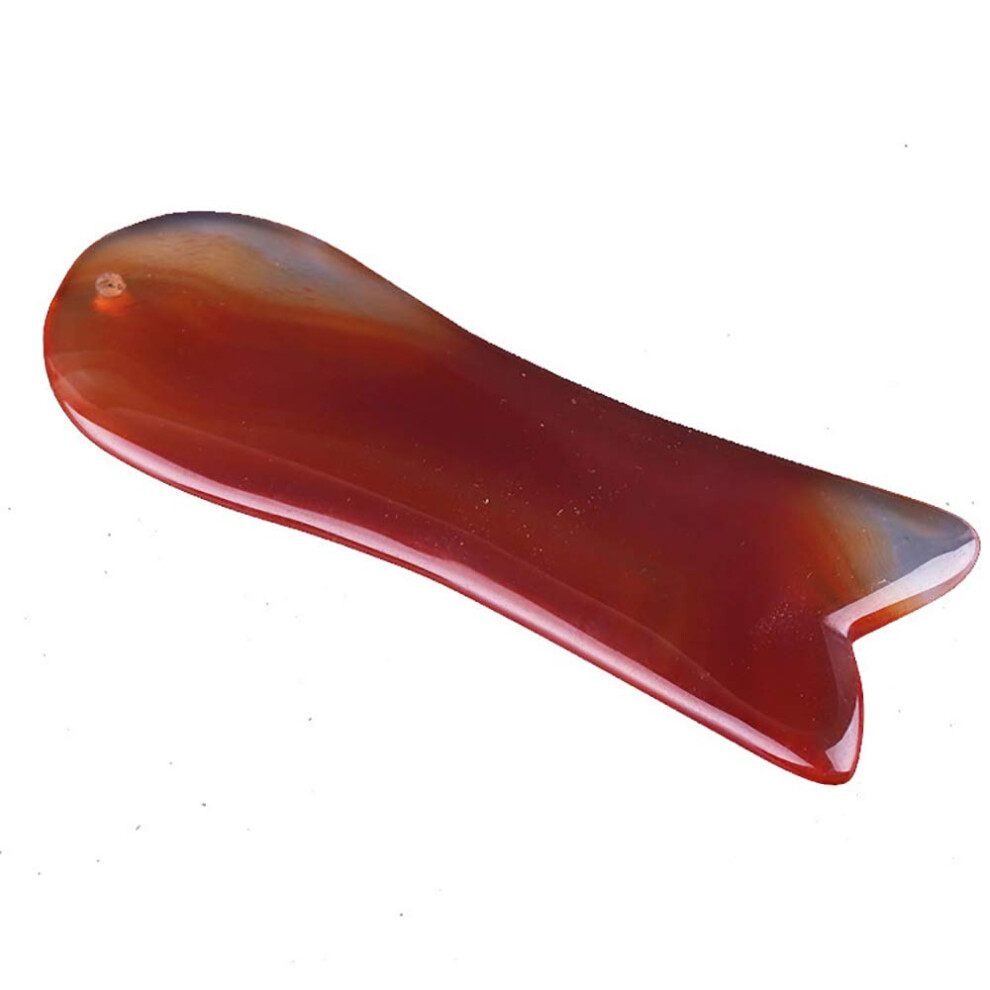 Gua Sha Jade Roller and Natural Agate Scraper Anti Wrinkle Face Massager for Smooth Skin Care