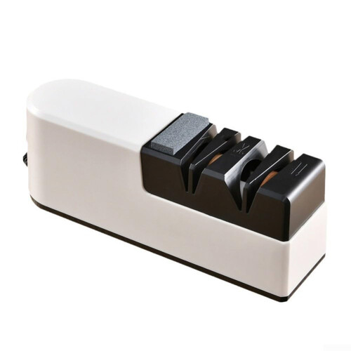 USB Rechargeable Electric Knife Sharpener with Precise Stone Grinding for Home Use