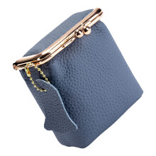 Petit étui à cosmétiques en cuir Portable, pochette-Bleu jean