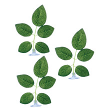 Replaceable Faux Plants For Aquarium Decor, 3 Pcs, Realistic Plastic Aquarium Plants, Suckers, Lifelike Foliage