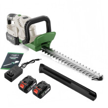 21V Cordless Electric Hedge Trimmer with Battery and Charger, 20' DualAction Blade for Garden