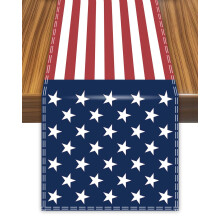 American Flag Velvet Table Runner 12x73 Inch with Vibrant Stars and Stripes for Patriotic Home Decor