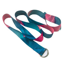 Niet-elastische yoga-oefenband, breed toepasbare stretchband met duurzame D-ring voor professioneel gebruik.
