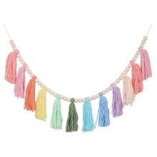 Boho Tassel Garland 37 Inch Rainbow Wall Hanging for Bedroom, Nursery, Classroom Decor, Birthday and Wedding Backdrop