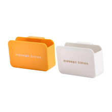 2pcs Fridge Door Organizer Hanging Refrigerator Storage Box for Seasoning Bags Yellow and White
