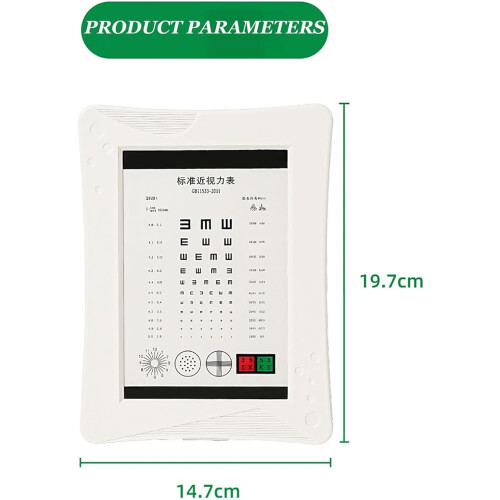 Eye Chart Light Box with LED Display for Accurate Near and Far Vision Testing, Ideal for Optometrists 2