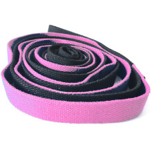 Rekbare band met milieuvriendelijke verf, niet-elastisch katoenen band voor yoga en fysiotherapie, ontwerp met meerdere handgrepen voor progressieve