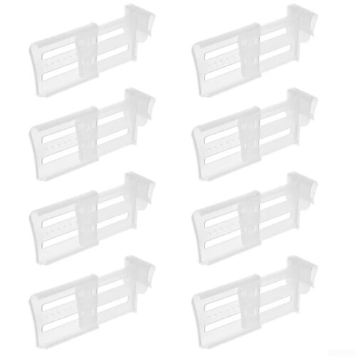 8PCS Clear Fridge Organizer Adjustable Refrigerator Dividers for Efficient Space Organization
