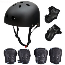 Skateboard Protection Set With Helmet, 6Piece Elbow Knee Wrist Pads, For Kids, BMX/Skateboard/Scooter
