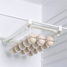 Fridge Pull Out Drawers Bins, Clear Plastic Refrigerator Organizer with Handle for Fruits, Eggs, and Kitchen Storage Containers