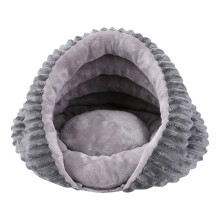 Cat Bed Indoor Warm Kitten Bed Non Slip Cozy Nest With Tunnel And Balcony Travel Outdoor Use