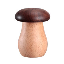 Solid Wood Mushroom Toothpick Holder with Dustproof Cover for Home Kitchen Restaurant Décor