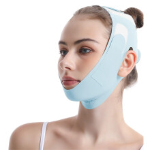 V Shape Contouring Face Blue Upgraded Cold Version, Double Jaw Reducer, V Lines Shaping, Lifting, Adjustable Belt