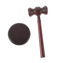 Judge Hammer Toy Wooden Gavel, Smooth Finish, Child Size, For Boys And Girls