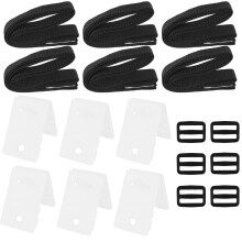 Solar Pool Cover Straps Kit 6pcs Adjustable Weather Resistant for Pool Cover Roller Attachment