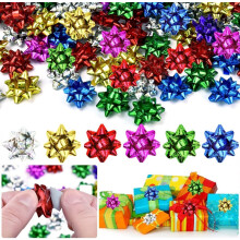 150 Pcs Christmas Metallic Gift Bows 1 Inch SelfAdhesive Foil Bows 6 Colors For Gift Wrapping